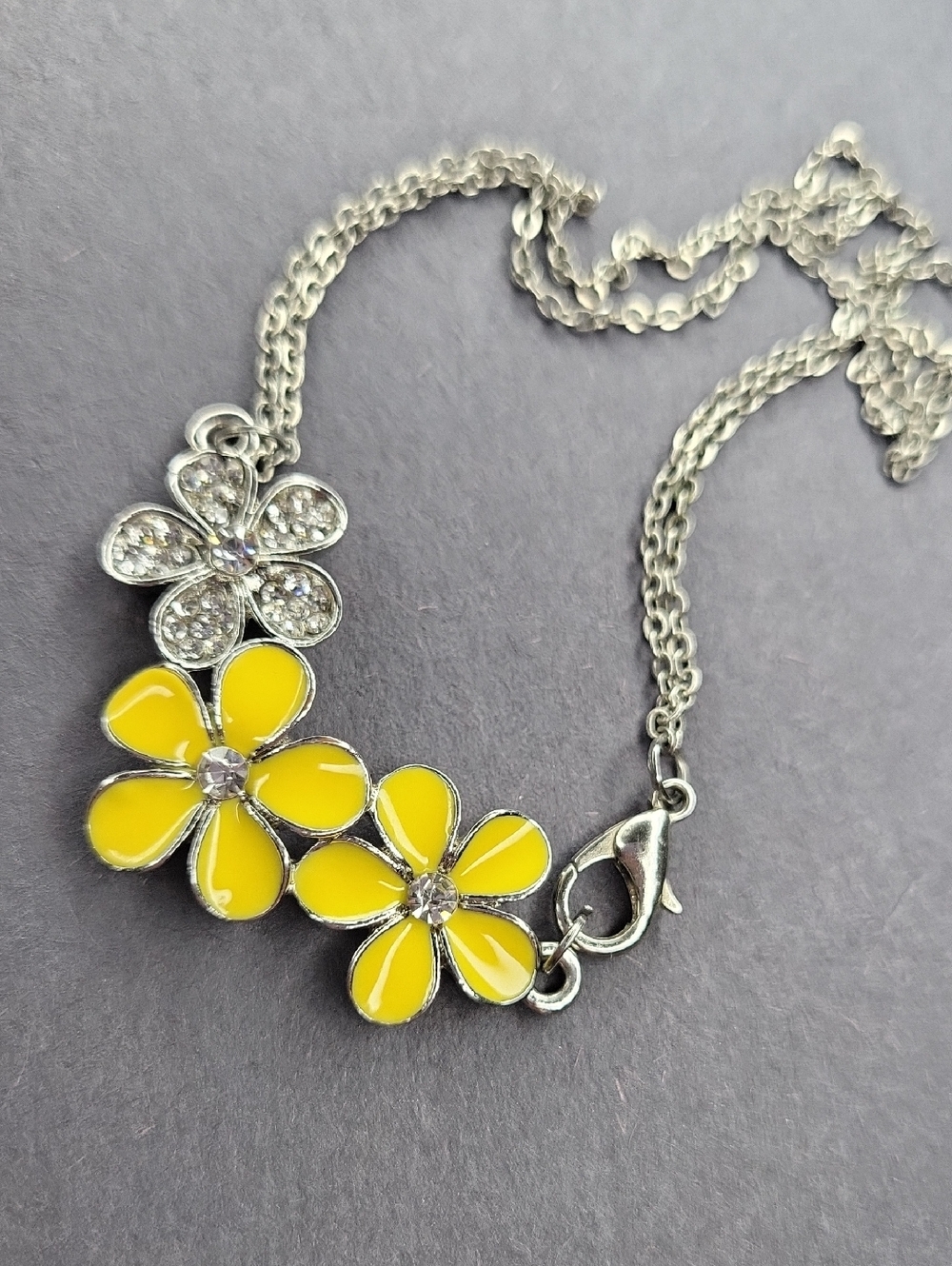Yellow Floral Pendant Bracelet